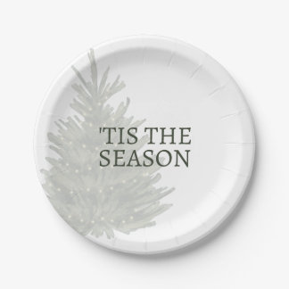 'Tis The Season Christmas Holiday Paper Plates