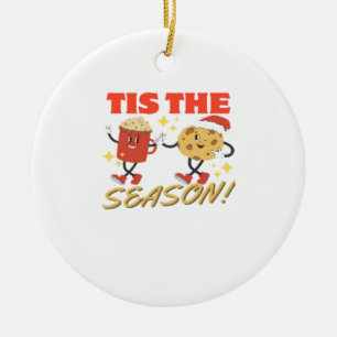 Tis The Season Christmas Retro Characters Ceramic Tree Decoration