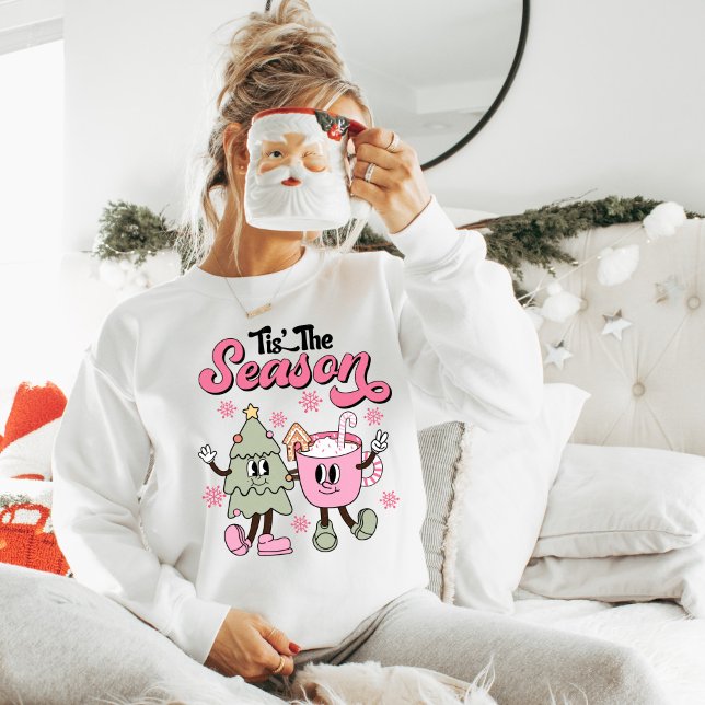 Tis The Season Christmas Sweatshirt, Cute Holiday  Sweatshirt (Creator Uploaded)