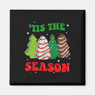 Tis' The Season Christmas Tree Cakes Debbie Groovy Magnet