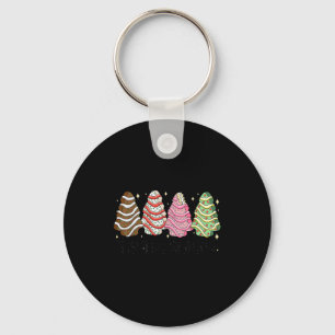 Tis' The Season Christmas Tree Cakes Xmas Pajamas  Key Ring
