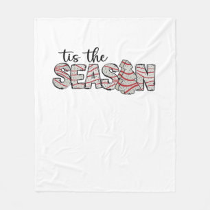 Tis The Season Christmas Tree Fleece Blanket