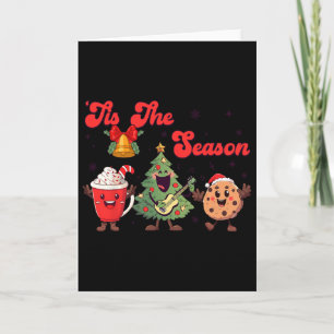 Tis The Season Christmas Tree Xmas Cookies Coffee Card