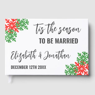 Tis The Season Christmas Wedding Guest Book