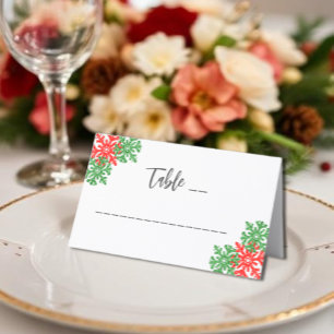 Tis The Season Christmas Wedding Place Card
