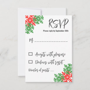 Tis The Season Christmas Wedding RSVP Card