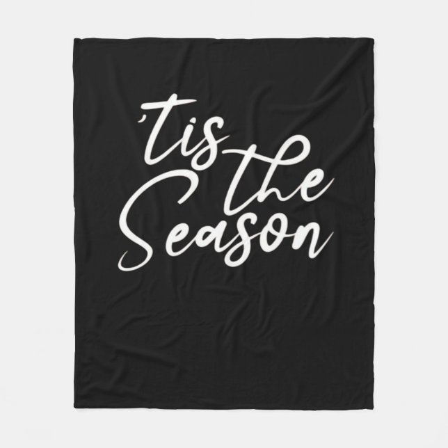 Tis The Season Classical Design Fleece Blanket (Front)