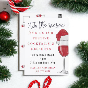 Tis the Season Cocktails and Desserts Party Postcard