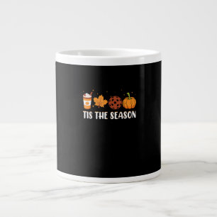 Tis The Season Coffee Fall Pickleball And Hallowee Large Coffee Mug