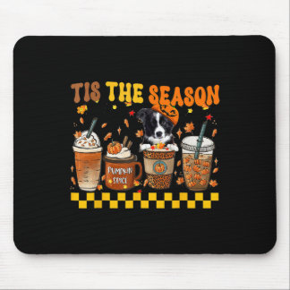 Tis' The Season Coffee Pumpkin Border Collie Hallo Mouse Pad