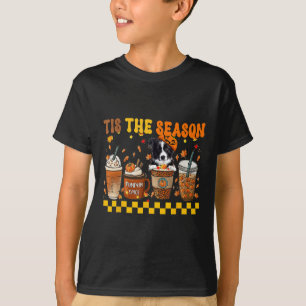 Tis' The Season Coffee Pumpkin Border Collie Hallo T-Shirt