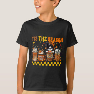 Tis' The Season Coffee Pumpkin Border Collie Hallo T-Shirt