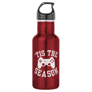 tis the season controller gaming gamer gift 532 ml water bottle
