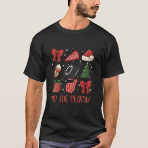 Tis The Season Coquette Bow Hockey Coffee Merry Ch T-Shirt