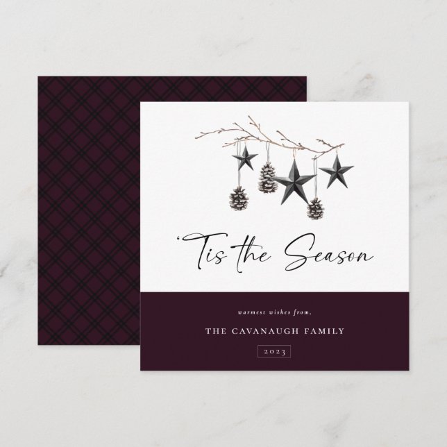 'Tis the Season Cosy Nature Holiday Card (Front/Back)