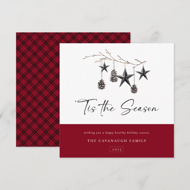 'Tis the Season Cozy Nature Holiday Card (Front/Back)