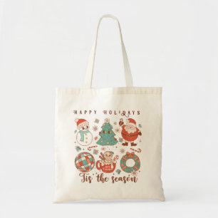Tis The Season Cute Christmas Holiday Tote Bag