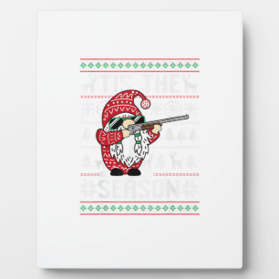 Tis The Season Deer Gnome Reindeer Christmas Plaque