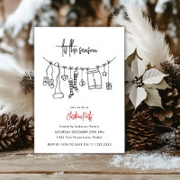 Tis The Season Doodle Clothesline Christmas Party