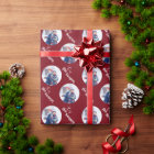 Tis the Season Elegant Typography Round Photo Red