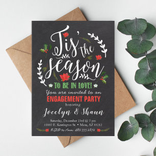 Tis' the Season Engagement Party Invitation
