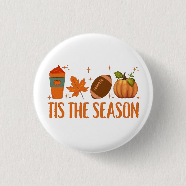 Tis The Season Fall Autumn Halloween 3 Cm Round Badge (Front)