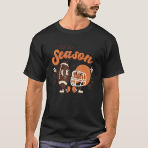 Tis The Season Fall Autumn Pumpkin American Footba T-Shirt