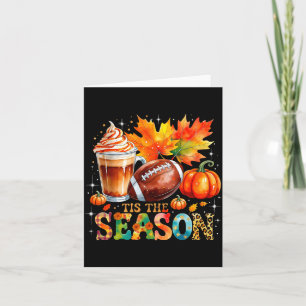 Tis The Season Fall Coffee Football Autumn Gift  Card