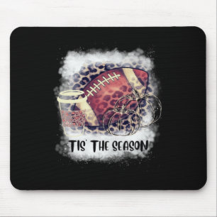 Tis the Season Fall Pumpkin Football Coffee Mouse Pad