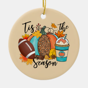 Tis The Season Fall Rugby Ceramic Tree Decoration