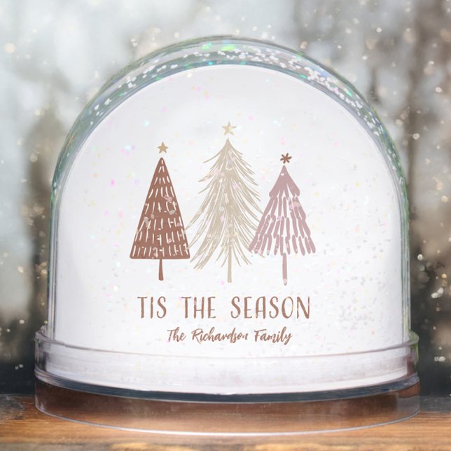 Tis The Season Family Name Holiday Snowglobe (Tis The Season Family Name Holiday Snow Globes Christmas Keepsake Favor Gift)