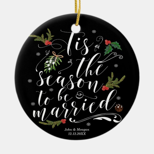 Tis the season first christmas tree ornament (Front)