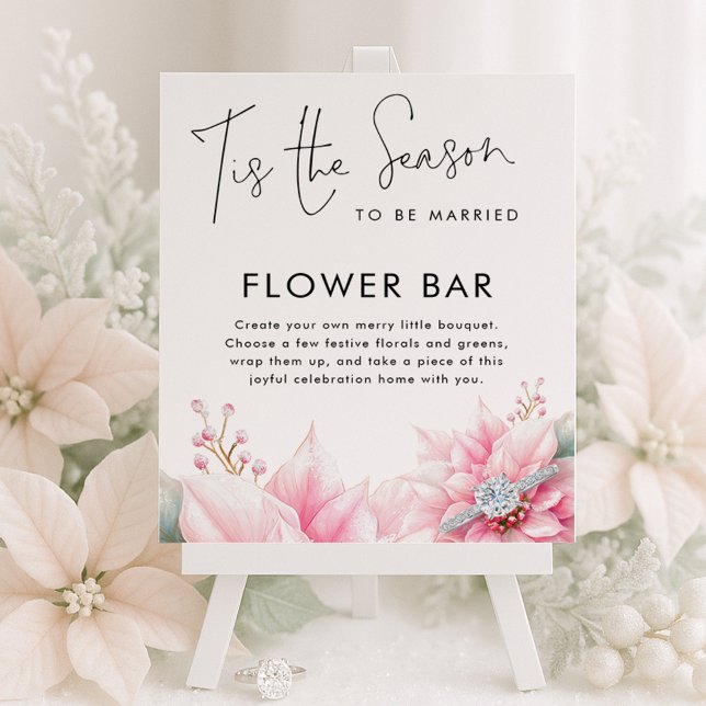 Tis the season Flower Bar Sign Bridal Shower (Creator Uploaded)