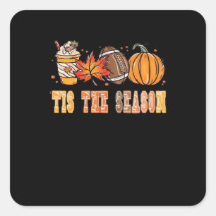 Tis The Season Football By Creative Square Sticker