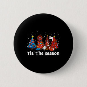 Tis The Season Football Christmas Ornaments For Ad 6 Cm Round Badge