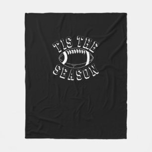 Tis The Season Football  Fall Autumn Football Fleece Blanket