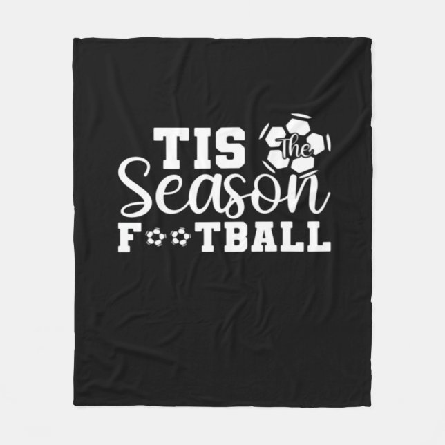 Tis The Season Football Fleece Blanket (Front)