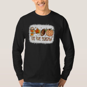 Tis the Season Football Halloween Pumpkin Coffee R T-Shirt