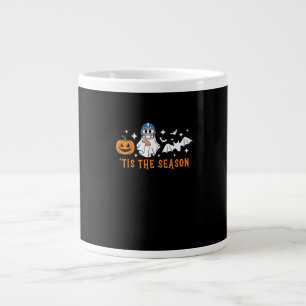 Tis The Season Football Halloween Spooky Pumpkin Large Coffee Mug