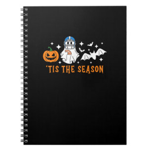 Tis The Season Football Halloween Spooky Pumpkin Notebook