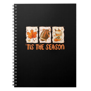 Tis The Season Football Halloween Thanksgiving Notebook