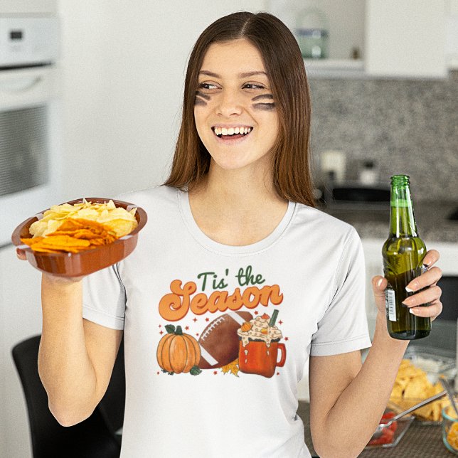 Tis the Season Football Latte Pumpkin T-Shirt (Creator Uploaded)