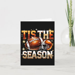 Tis The Season Football Lovers Helmet Srts Fan Gif Card