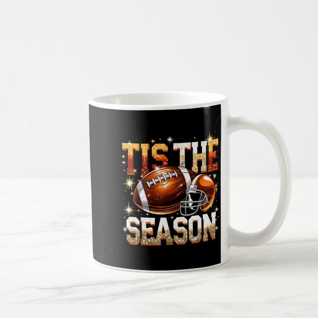 Tis The Season Football Lovers Helmet Srts Fan Gif Coffee Mug (Right)