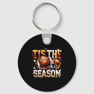 Tis The Season Football Lovers Helmet Srts Fan Gif Key Ring