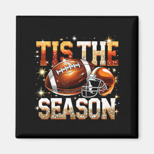 Tis The Season Football Lovers Helmet Srts Fan Gif Magnet