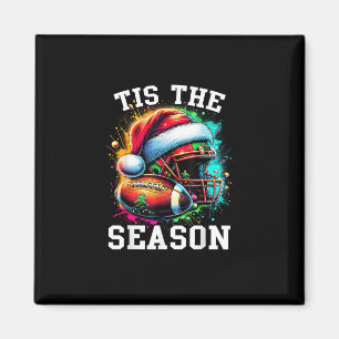 Tis The Season Football Mum Christmas Santa Hat Co Magnet