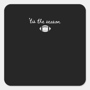 Tis The Season Football Mum Game Day Touchdown Sea Square Sticker