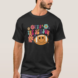 Tis' The Season Football Player Floral Men Women T-Shirt