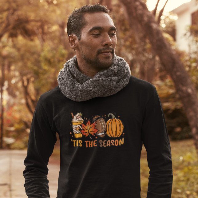 Tis the Season Football Pumpkin Fall  T-Shirt (Tis the Season Football Pumpkin Fall T-Shirt)